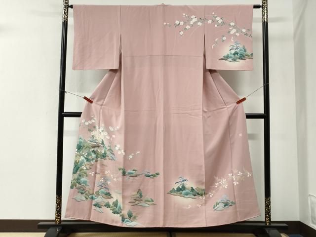 平和屋着物●訪問着 友禅 作家物 庭園風景文 暈し染め 正絹 逸品 CABI2188yc