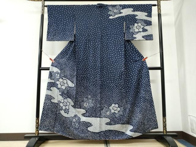 平和屋着物●訪問着　総絞り　霞草花文　正絹　逸品　CABI2193yc 33,800円