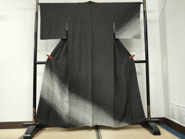 平和屋着物●訪問着　霰文　黒地　正絹　逸品　未使用　CABI2201yc 33,800円