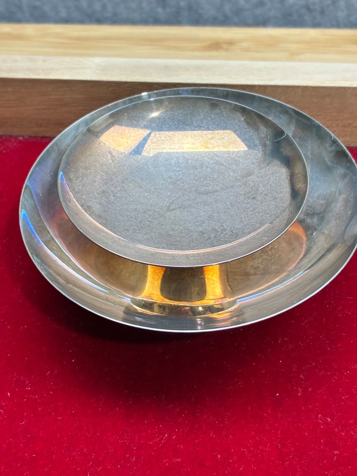 【中古品】純銀製の銀杯2点セット