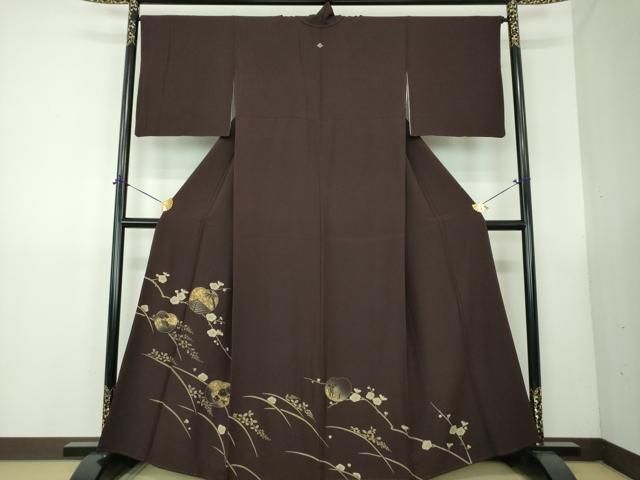 平和屋着物●訪問着　松竹梅　金彩　正絹　逸品　DABG8497ps