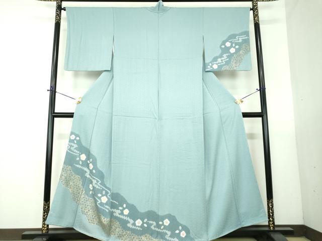 平和屋着物●訪問着　絞り　舞梅　金彩　正絹　逸品　未使用　DABG8499ps