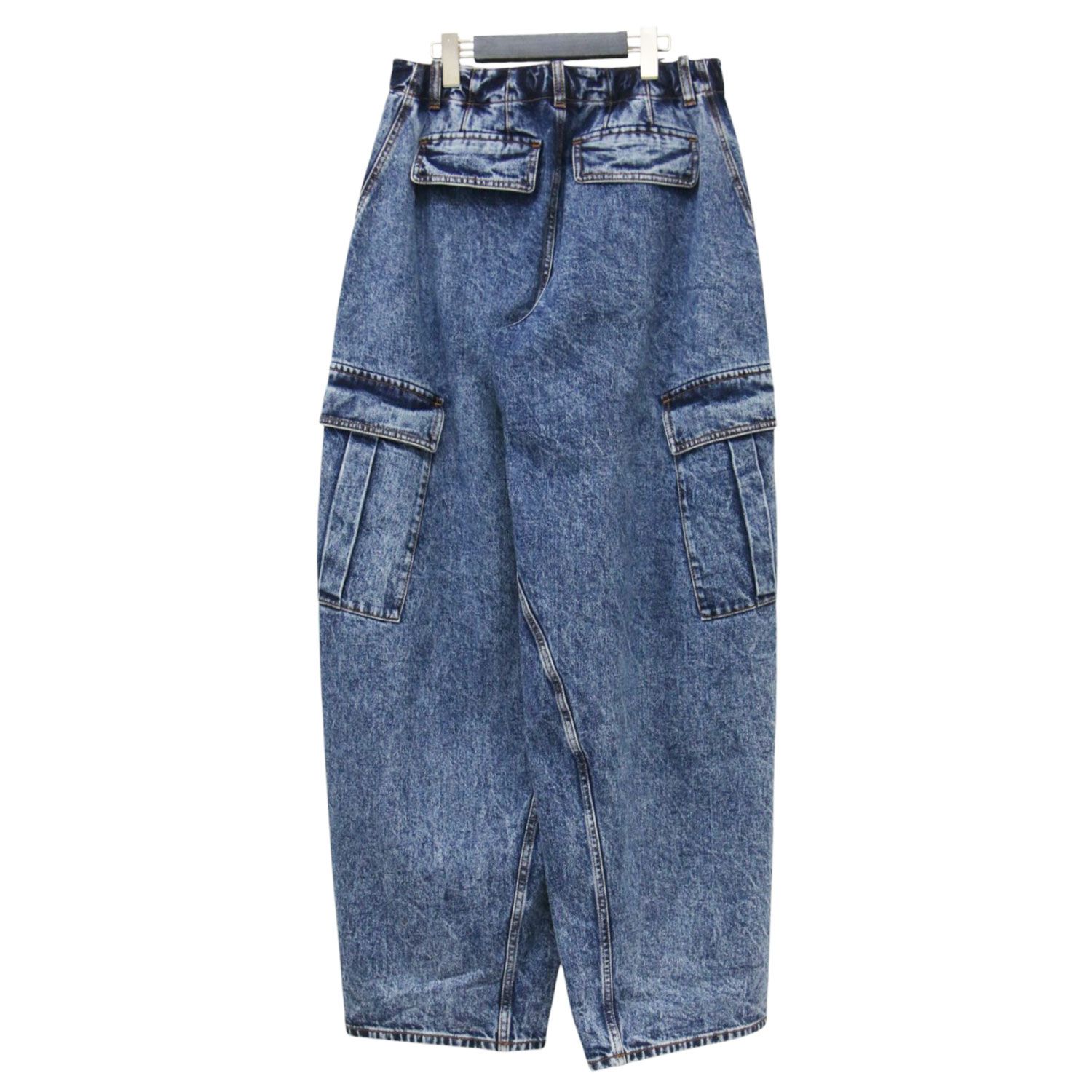 美品】ALAIA アライア パンツ ブルー サイズ:36(S) 26春夏 カーゴ 