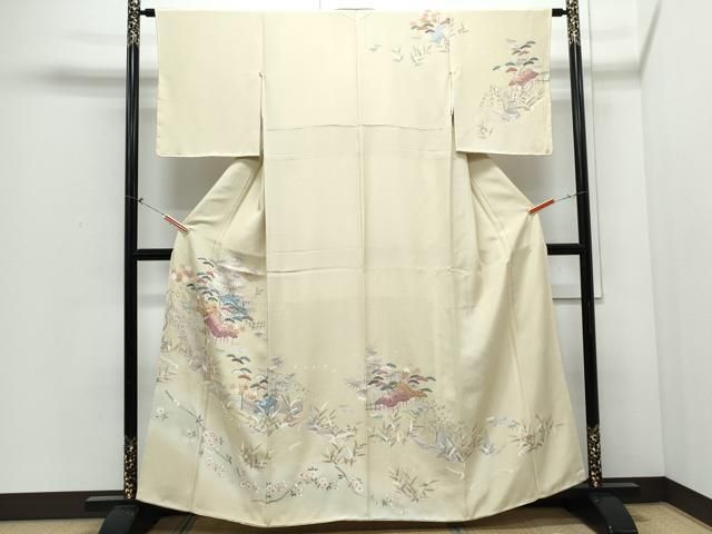 平和屋着物●訪問着　御所解文　暈し染め　金彩　正絹　逸品　CABI1321th