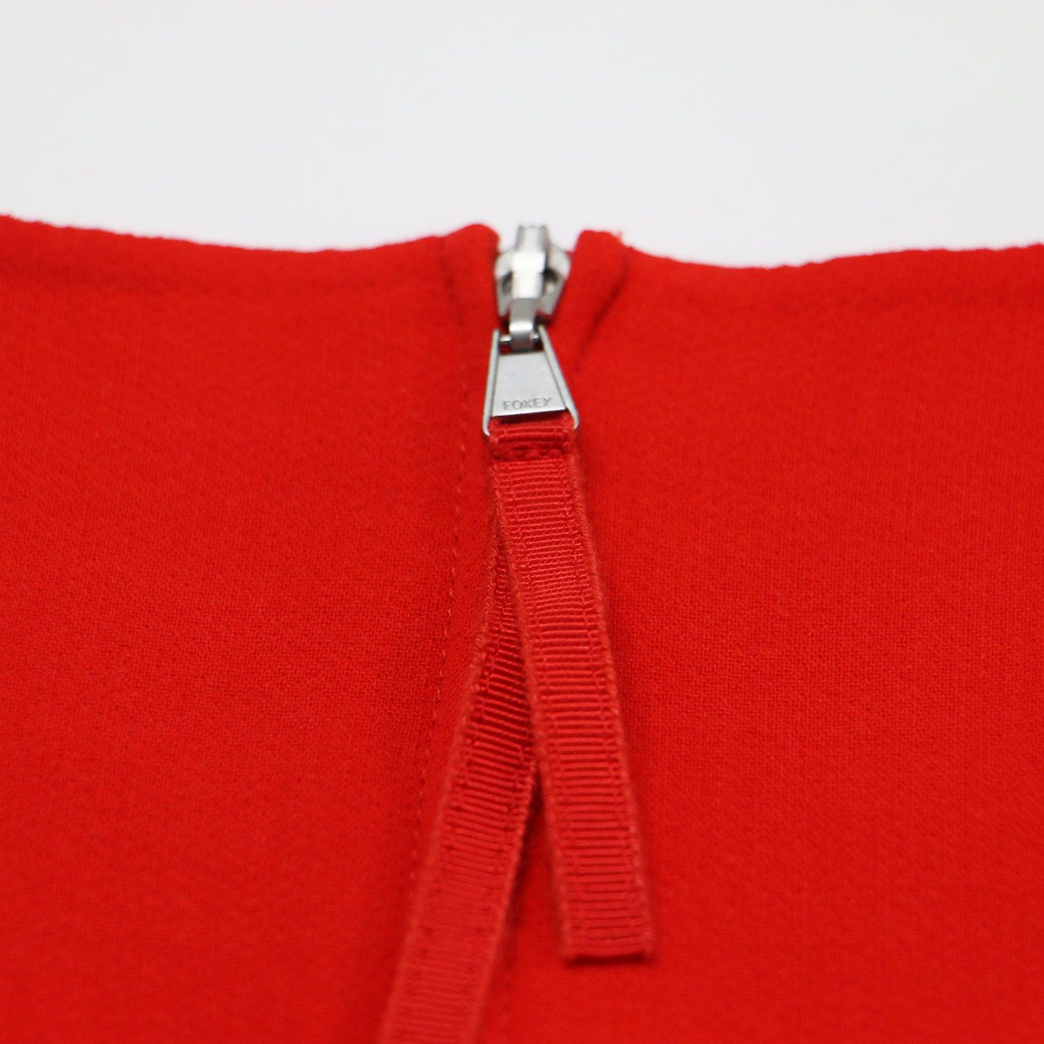 FOXEY フォクシー ワンピース レッド サイズ:42(L) ノースリーブ