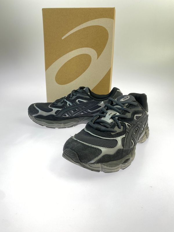 【中古品】 ASICS アシックス GEL-NYC BLACK 1201A789 靴 メンズ スニーカー 【162-260627-hu-05-min】