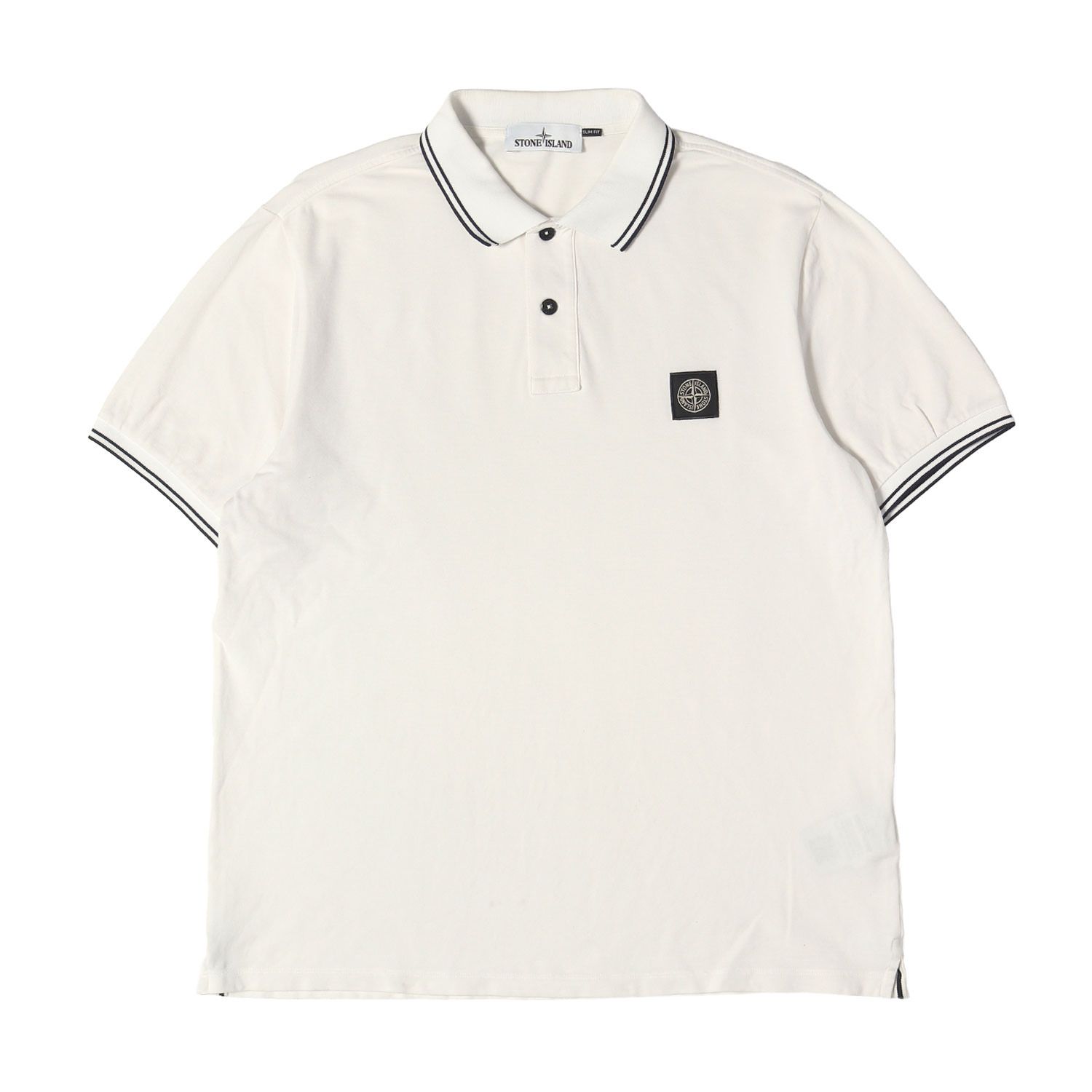 STONE ISLAND ストーンアイランド ポロシャツ ホワイト 白 サイズ:XL