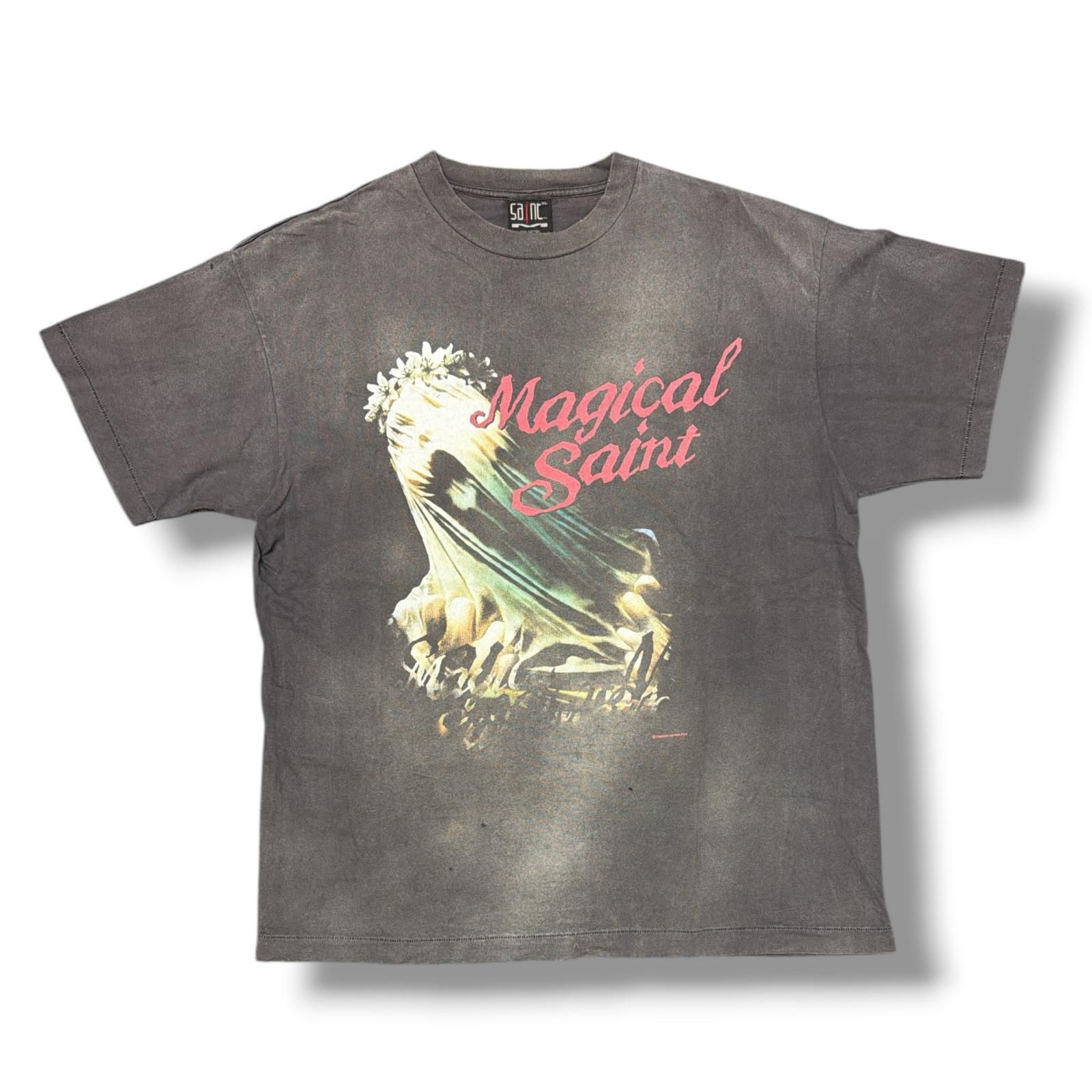 SAINT MICHAEL 24SS MAGICAL SAINT マジカルセントTシャツ 半袖カットソー セントマイケル SM-YS8-0000-006 ブラック XL （2236M）