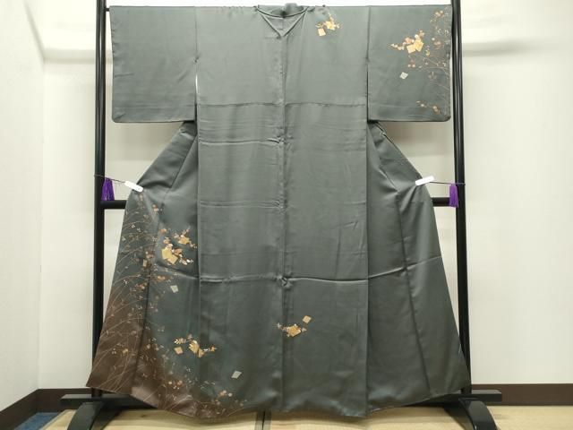 平和屋着物●訪問着　刺繍　箔散らし花文　暈し染め　金彩　正絹　逸品　CABI0605gh 33,800円