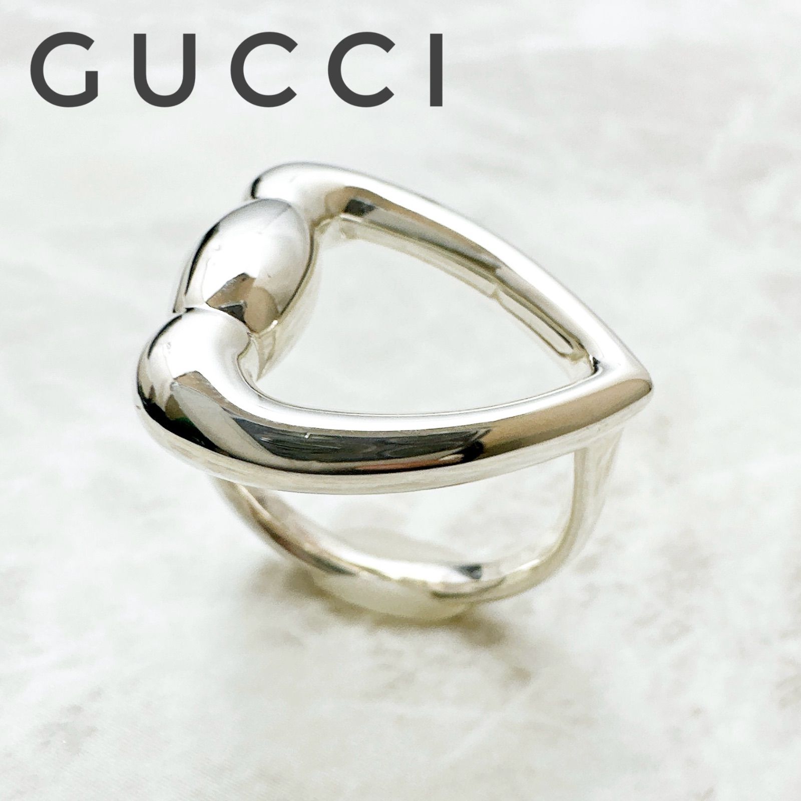 美品🌟GUCCI ホースビットハート シルバー リング 約 11 号 U - メルカリ