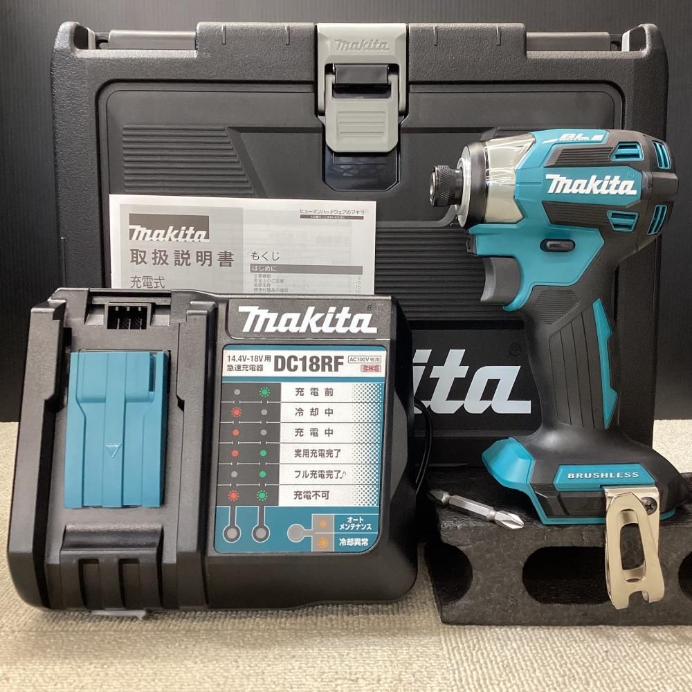 【未使用】makita/マキタ TD173D 18V充電式インパクトドライバ 青(本体+充電器+ケース)【203】