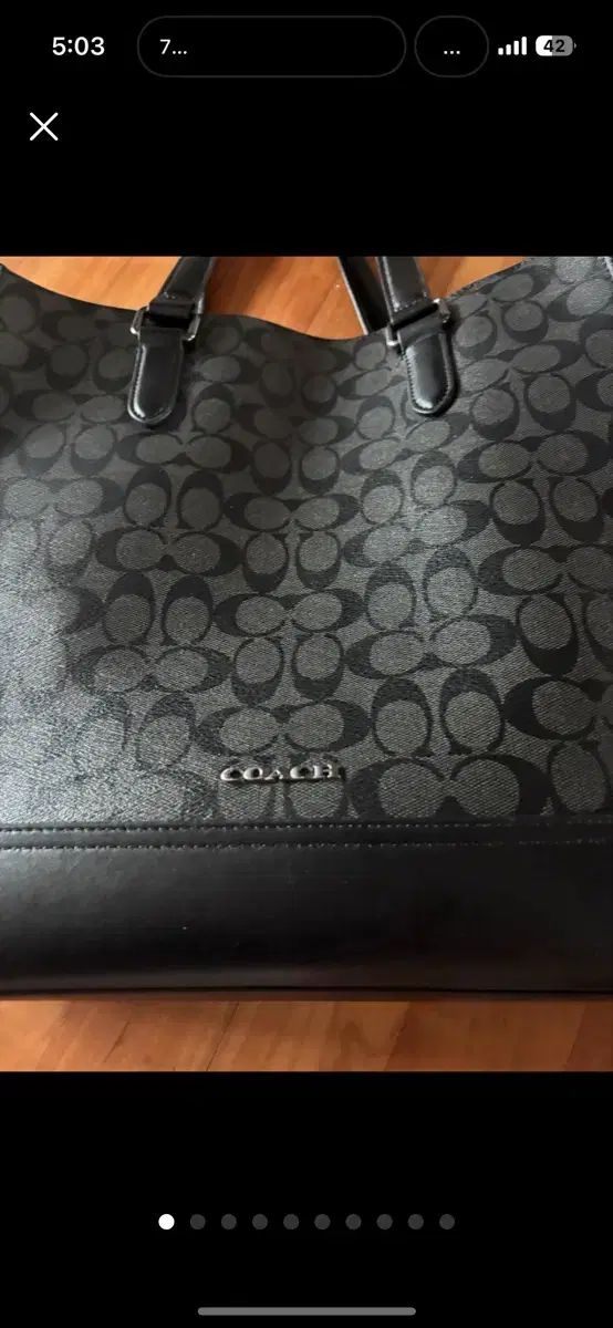 COACHコーチ メンズ トートバッグ 兼 ショルダーバッグ 状態：傷なし、良し。とても良品 250,000ウォン