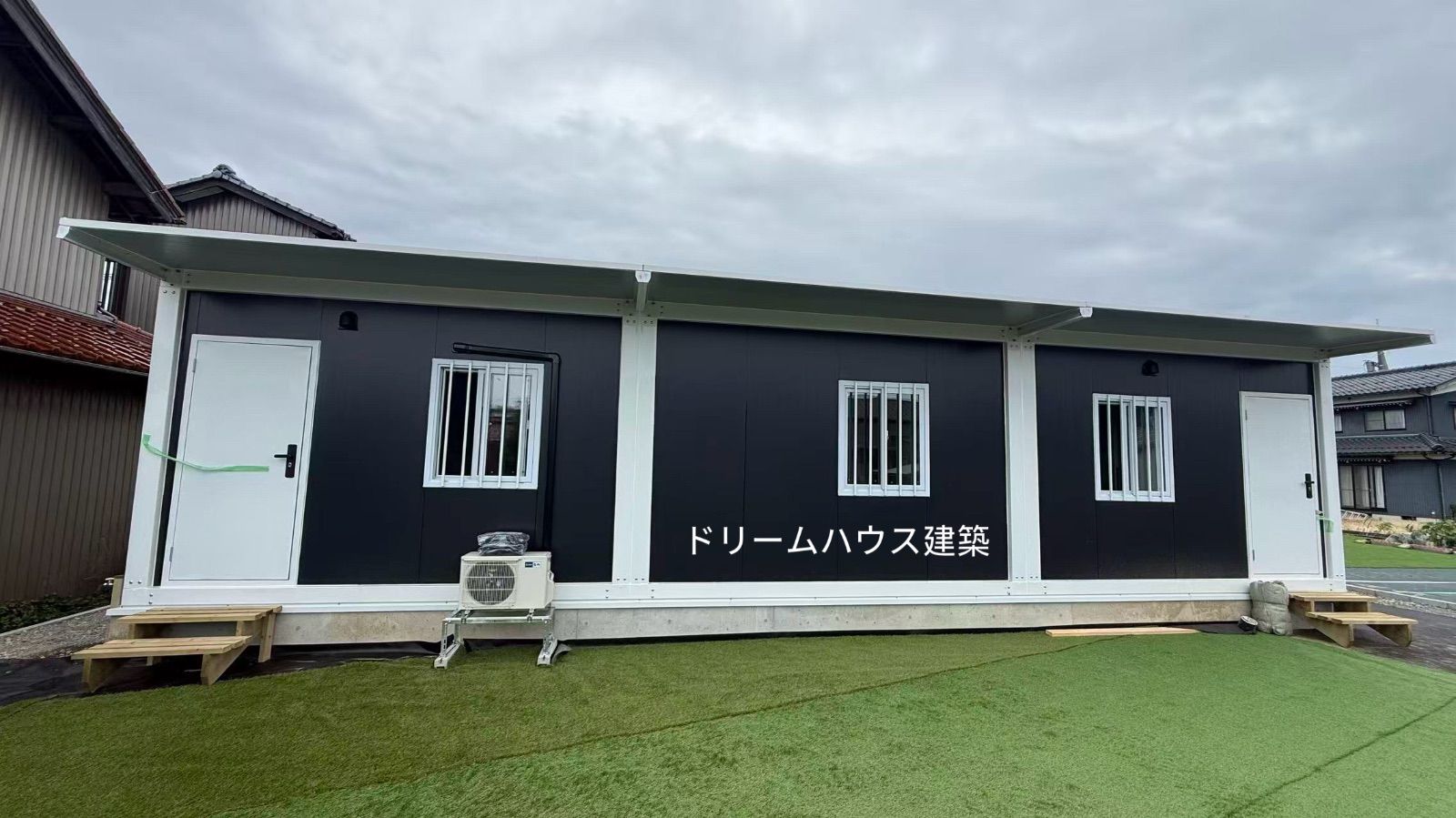 4X6X2.8m 7棟連結プレハブハウス L字 事務所 店舗 休憩室 - メルカリ 4X6X2.8m 7棟連結プレハブハウス L字 事務所 店舗 休憩室 - メルカリ