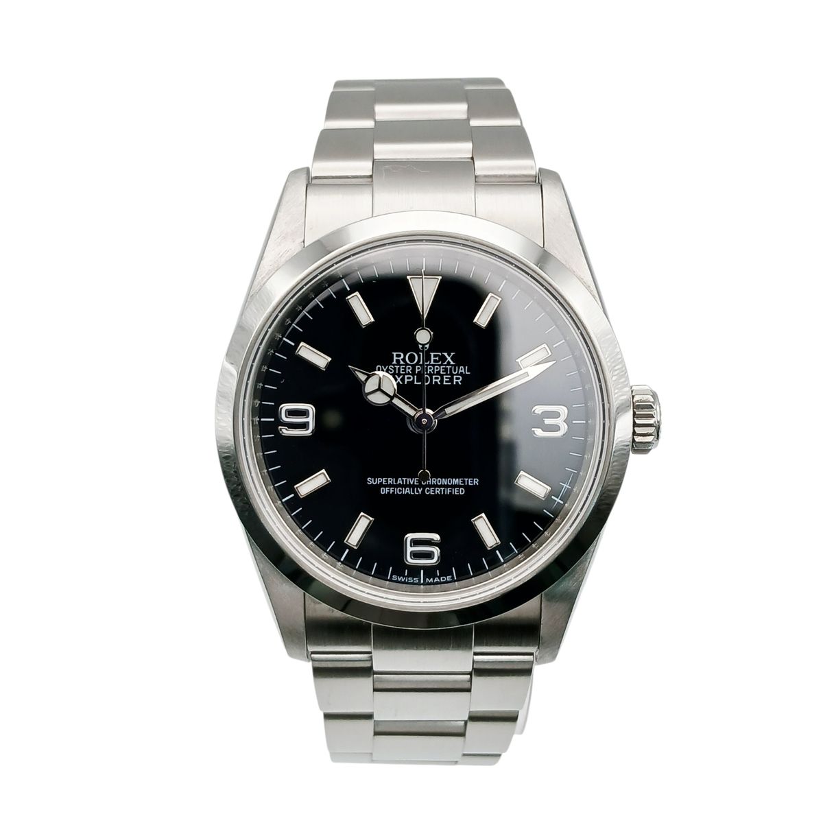 ROLEX ロレックス エクスプローラーⅠ 腕時計 114270 メンズ ステンレススチール ブラック 中古