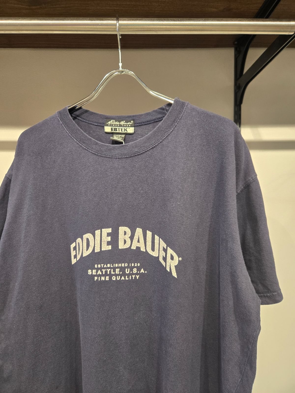 1990's Eddie Bauer　T-Shirt　SIZE : L　エディーバウアー　Tシャツ　ロゴ　USA製　90s