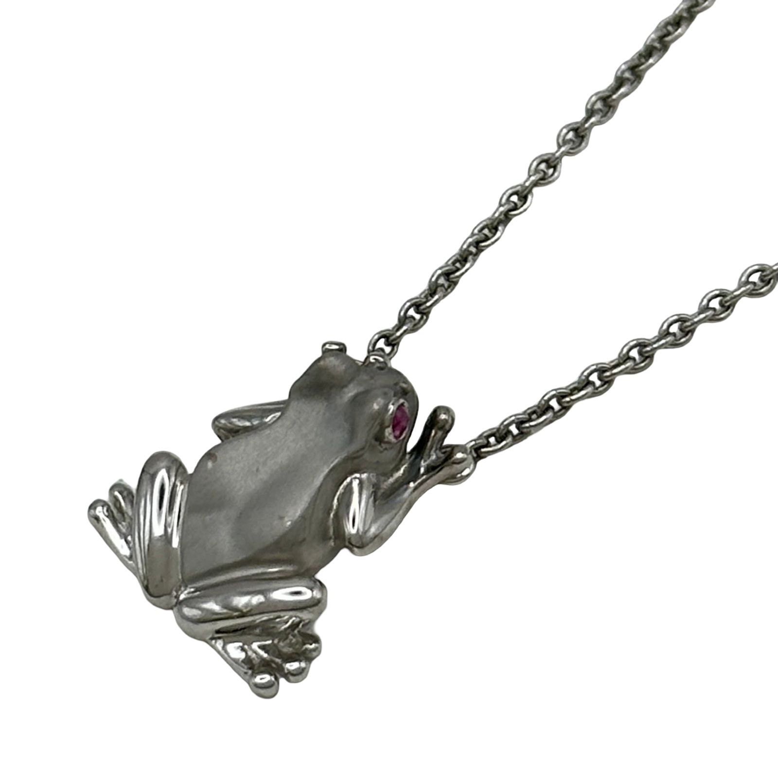 カレライカレラ Carrera y Carrera カエルネックレス ホワイトゴールド 750 ルビー ジュエリー