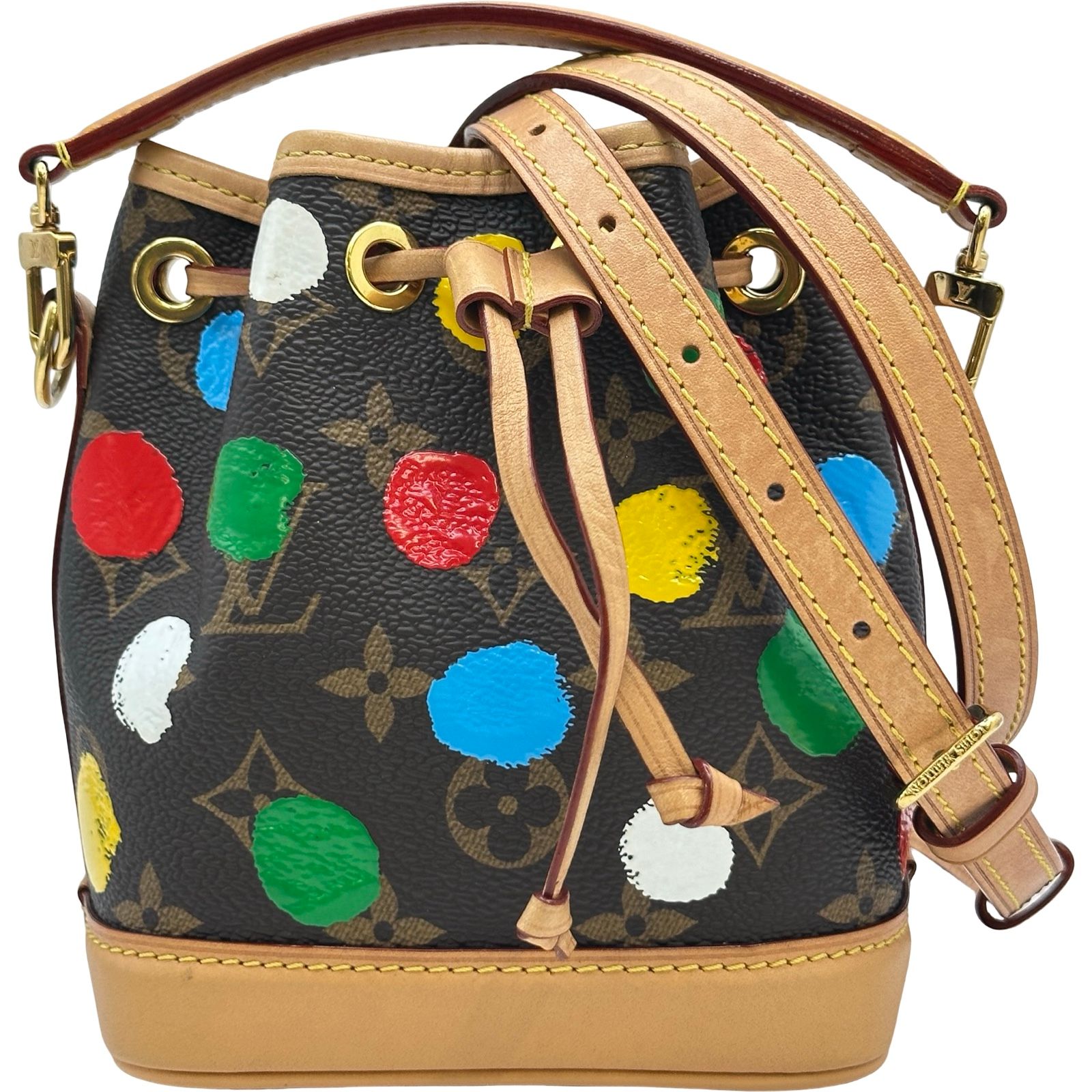 ルイ・ヴィトン LOUIS VUITTON ナノ・ノエ M81863 ブラウン モノグラムキャンバス レディース ショルダーバッグ