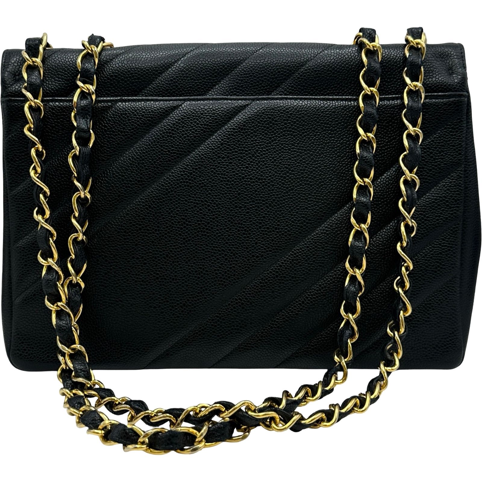 シャネル CHANEL バイアスステッチ チェーンフラップバッグ 8番台 