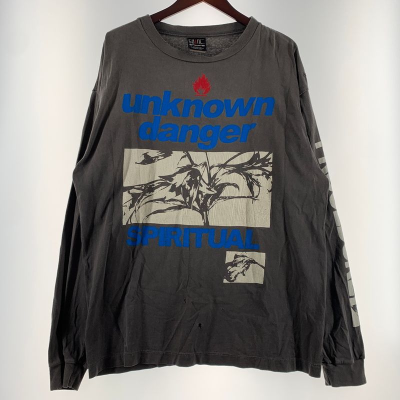 【中古品】 SAINT Mxxxxxx セント マイケル 23SS L/S TEE UNKNOWN SM-S23-0000-027 ロングスリーブ Tシャツ アンノウン 長袖 トップス ヴィンテージ加工 【142-260627-ko-15-tei】