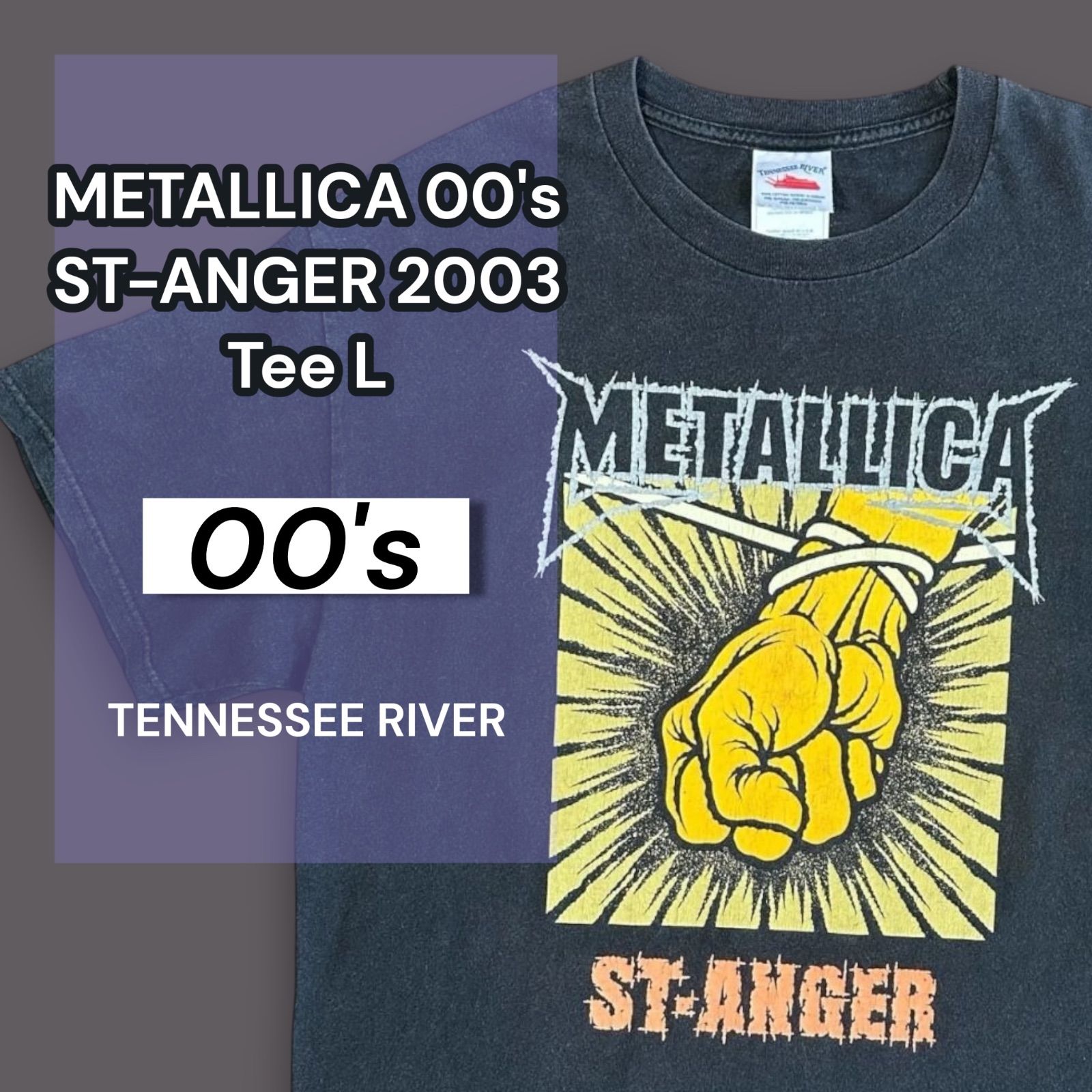 METALLICA 00's ST-ANGER 2003 TENNES SEE RIVER Tee L