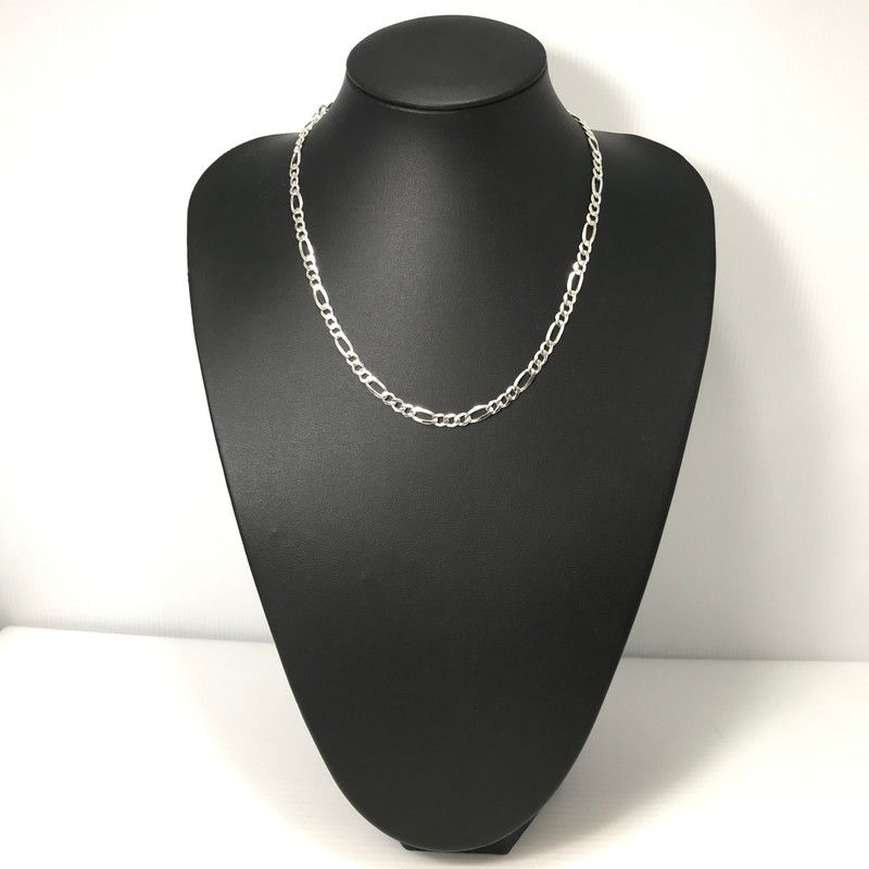 【中古品】 USED SV925 FIGARO CHAIN NECKLACE フィガロ チェーン ネックレス イタリア製 アクセサリー 【192-260627-na-19-tagh】