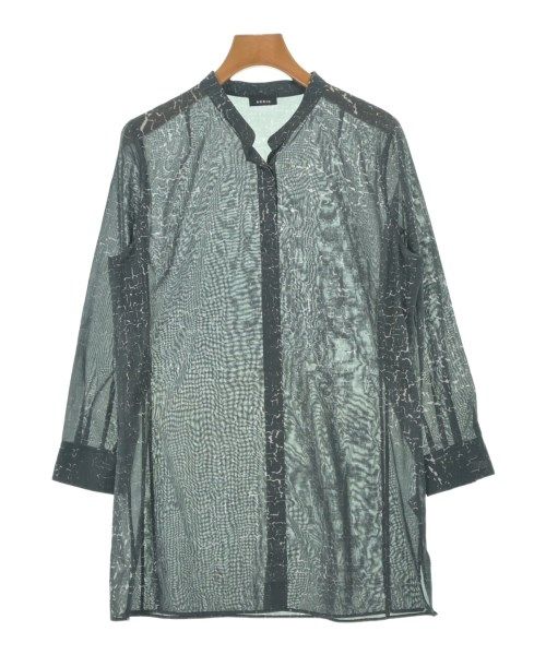 美品✨AKRIS アクリス 高級ウール　チュニック シャツ　グレー　xl AKRIS カジュアルシャツ レディース 【古着】【中古】【送料無料