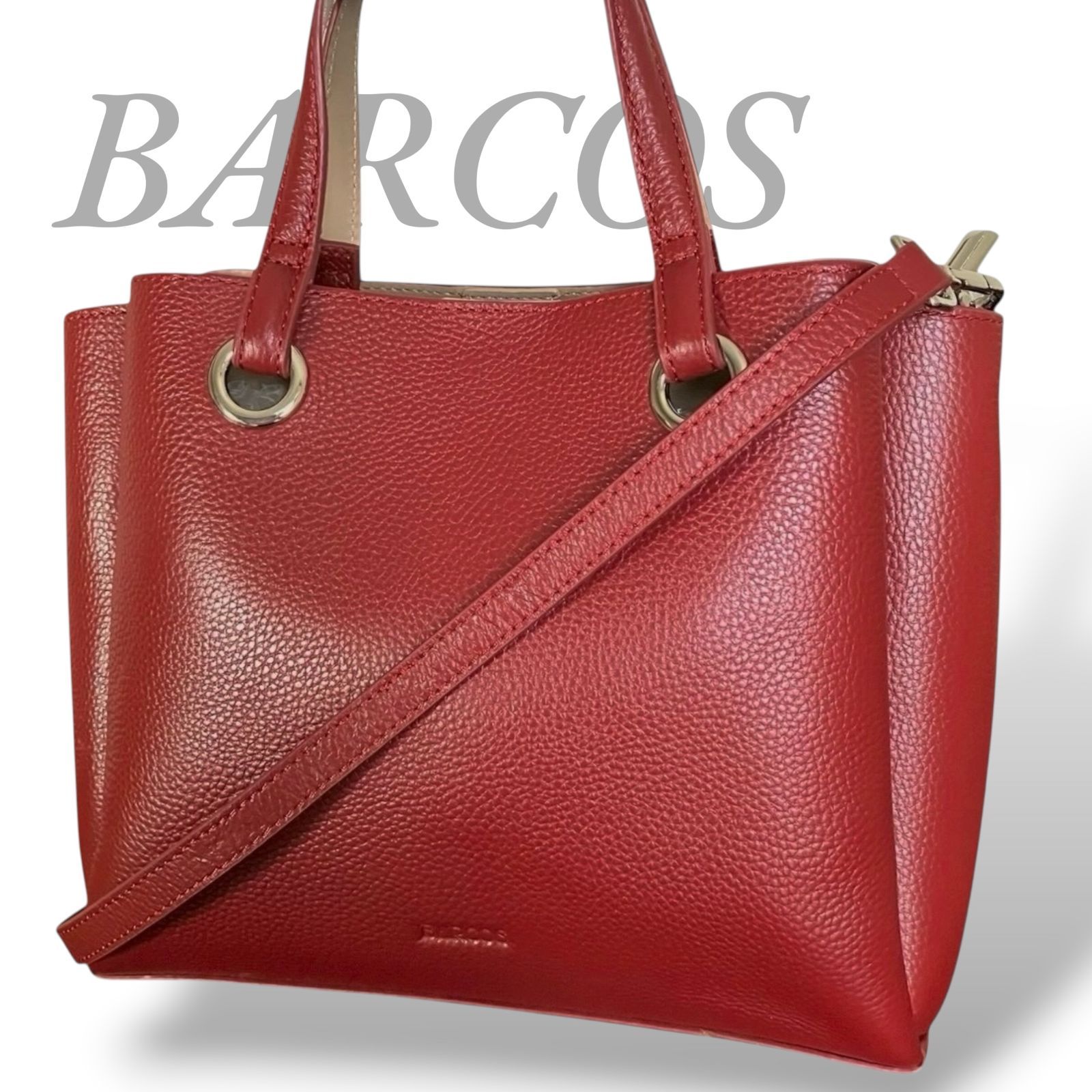 MY0830】BARCOS バルコス 2way ハンドバッグ ショルダーバッグ PVC 