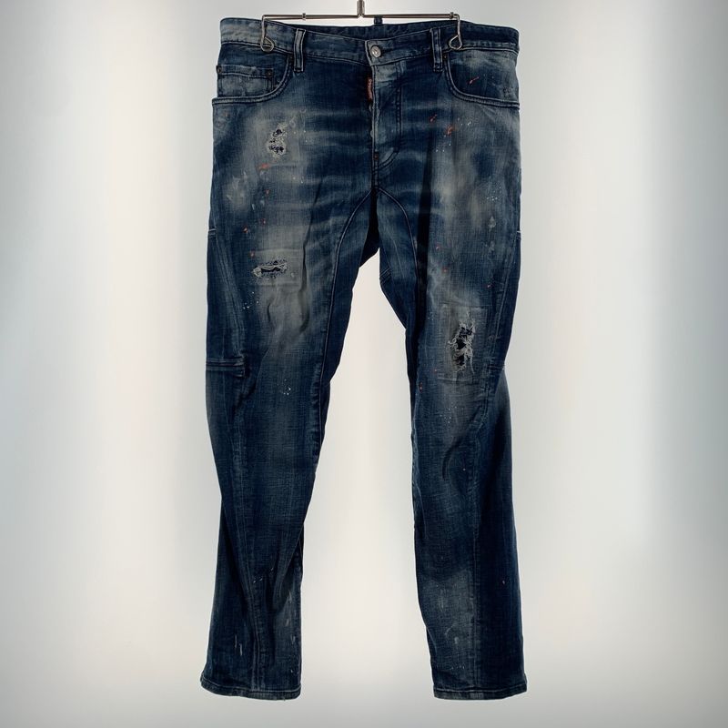 【中古品】 DSQUARED2 ディースクエアード TIDY BIKER JEAN S74LB0823 S30342 タイディー バイカー ジーンズ ボトムス デニムパンツ ダメージ加工 【152-260627-ko-23-tei】