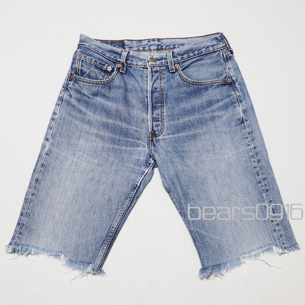 【98年USA製】リーバイス 501 デニムショートパンツ メンズ W31 1998年 米国製 Levi's カットオフ ハーフパンツ ジーンズ 紙パッチ ボタンフライ ヴィンテージUSED品 アメリカ古着