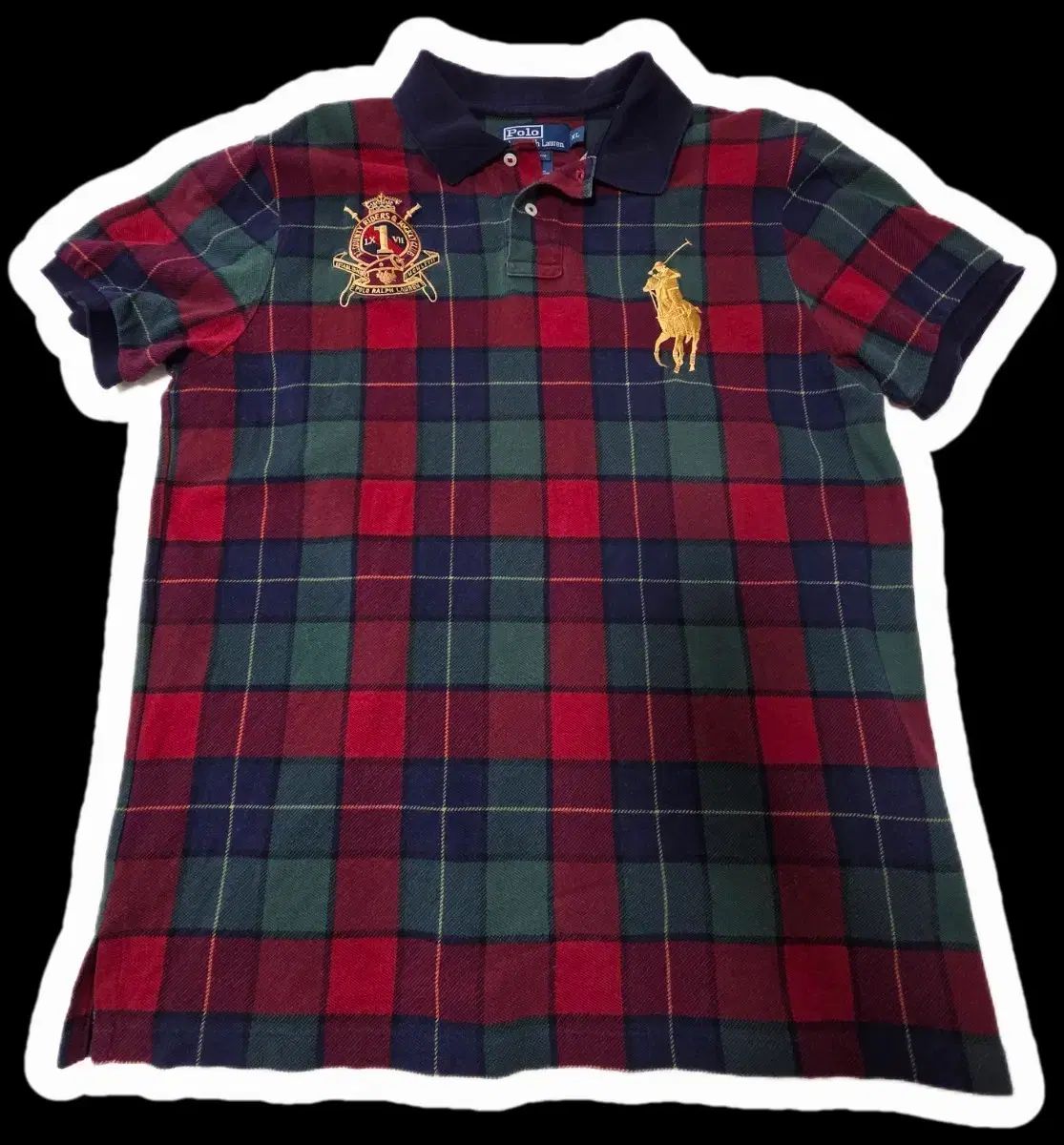 XL 正規品 ビックポニー ポロラルフローレン CHECK 半袖 カラーTシャツ