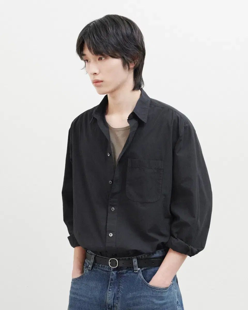 BROWNYARD ブラウンヤード 26SS ウォッシュド ブラックシャツ