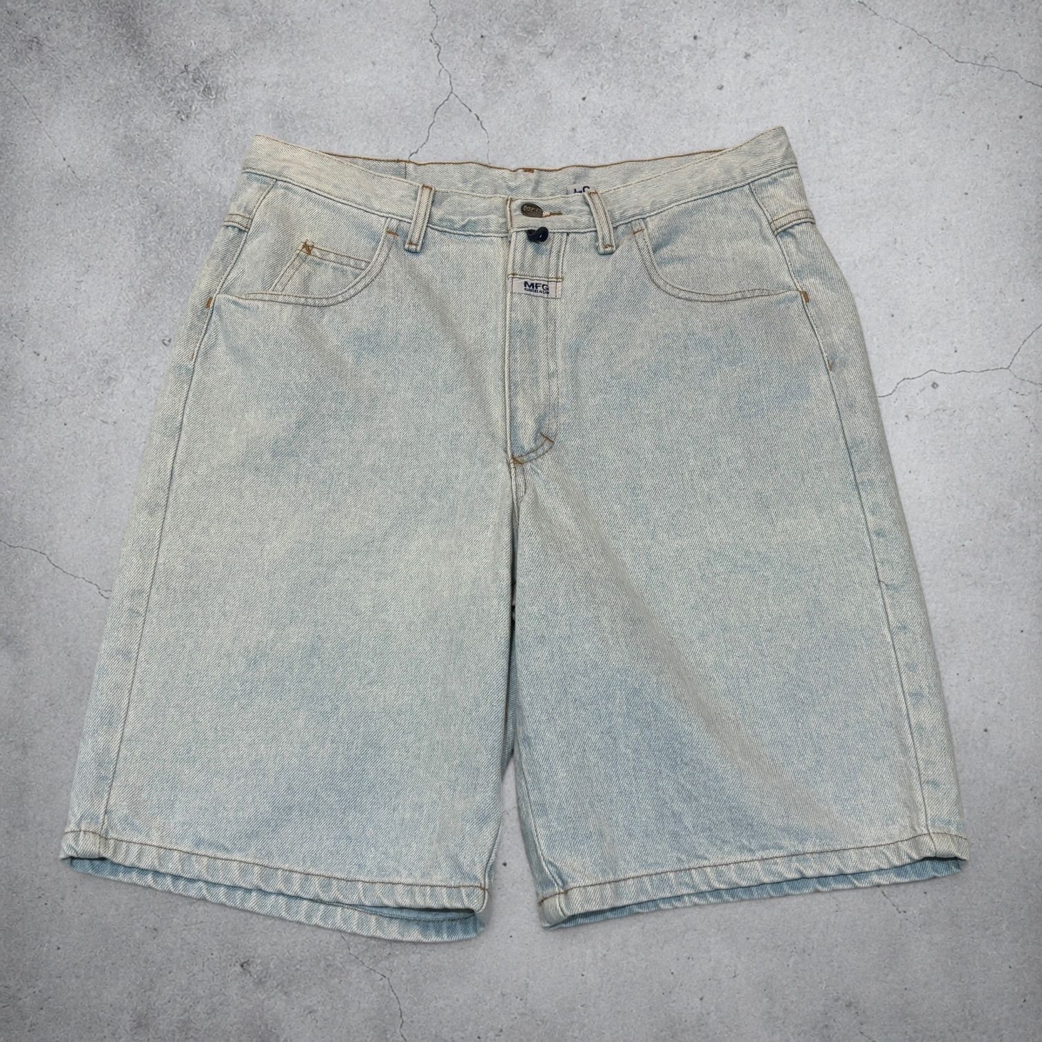 00s Marithe + Francois Girbaud Baggy Denim Shorts W34 Light Indigo ジルボー バギー デニムショーツ ライトインディゴ 古着 10,164円