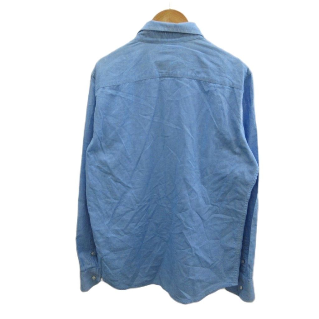 バラクータ BARACUTA 長袖シャツ 40 ライトブルー 花柄 パイピング