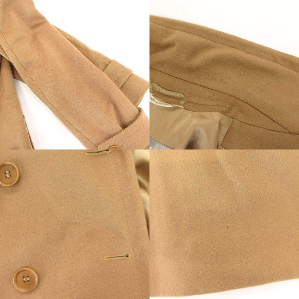 マックスマーラ MAX MARA ピーコート 38 茶 ブラウン ウール ダブル