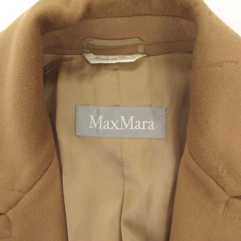 マックスマーラ MAX MARA ピーコート 38 茶 ブラウン ウール ダブル