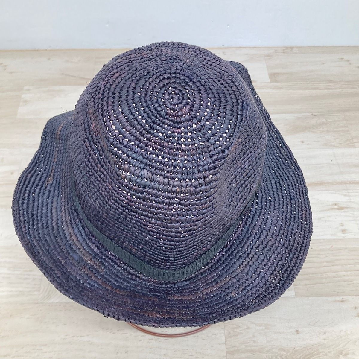 極美品 maison n.h paris ストローハット メゾンエヌアッシュパリ