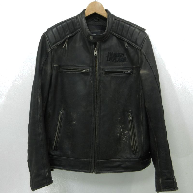 【三重本店】 中古 HARLEY-DAVIDSON | ハーレーダビットソン ライダースジャケット ブラック サイズ：M 【93】