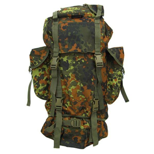 ジャーマンタイプ リュック カバン 75リッター フレックターン カモ 防水布使用 ドイツ軍 独軍 ミリタリーウェア 軍モノ バッグ ファッション小物 普段使い ギフト