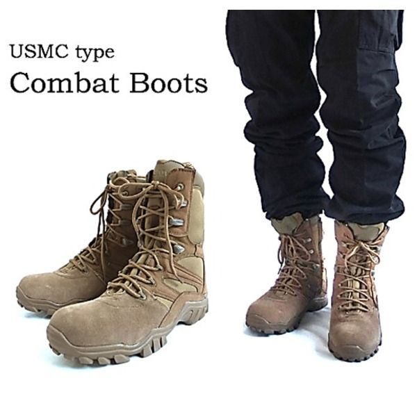 アメリカ軍 海兵隊 USMC サイドジッパー コンバット ブーツ レプリカ 6Ｗ 25cm ミリタリーブーツ 靴 シューズ メンズ アウトドア サバゲー