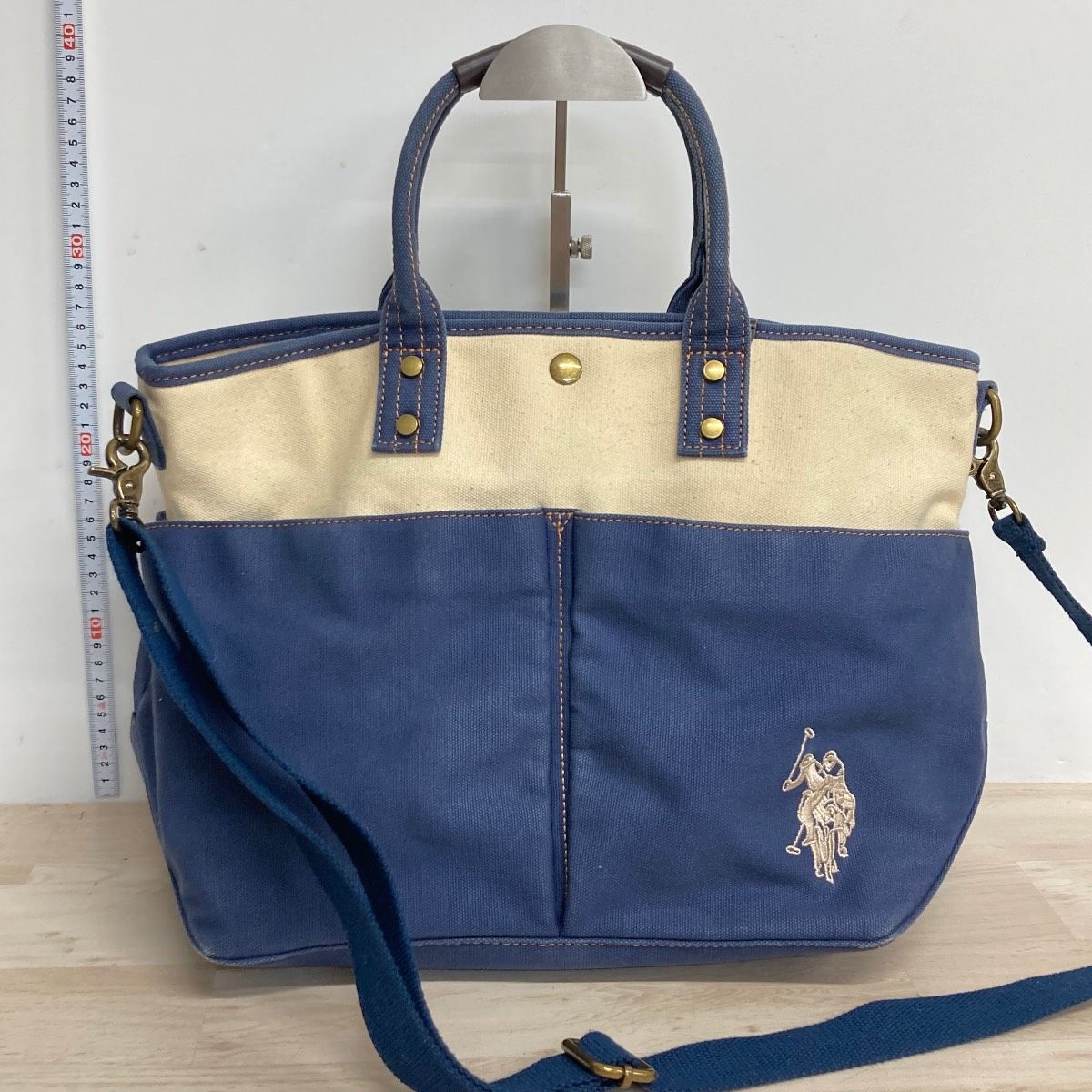 U.S. POLO ASSN. 2way トートバッグ/ショルダーバッグ キャンバス 