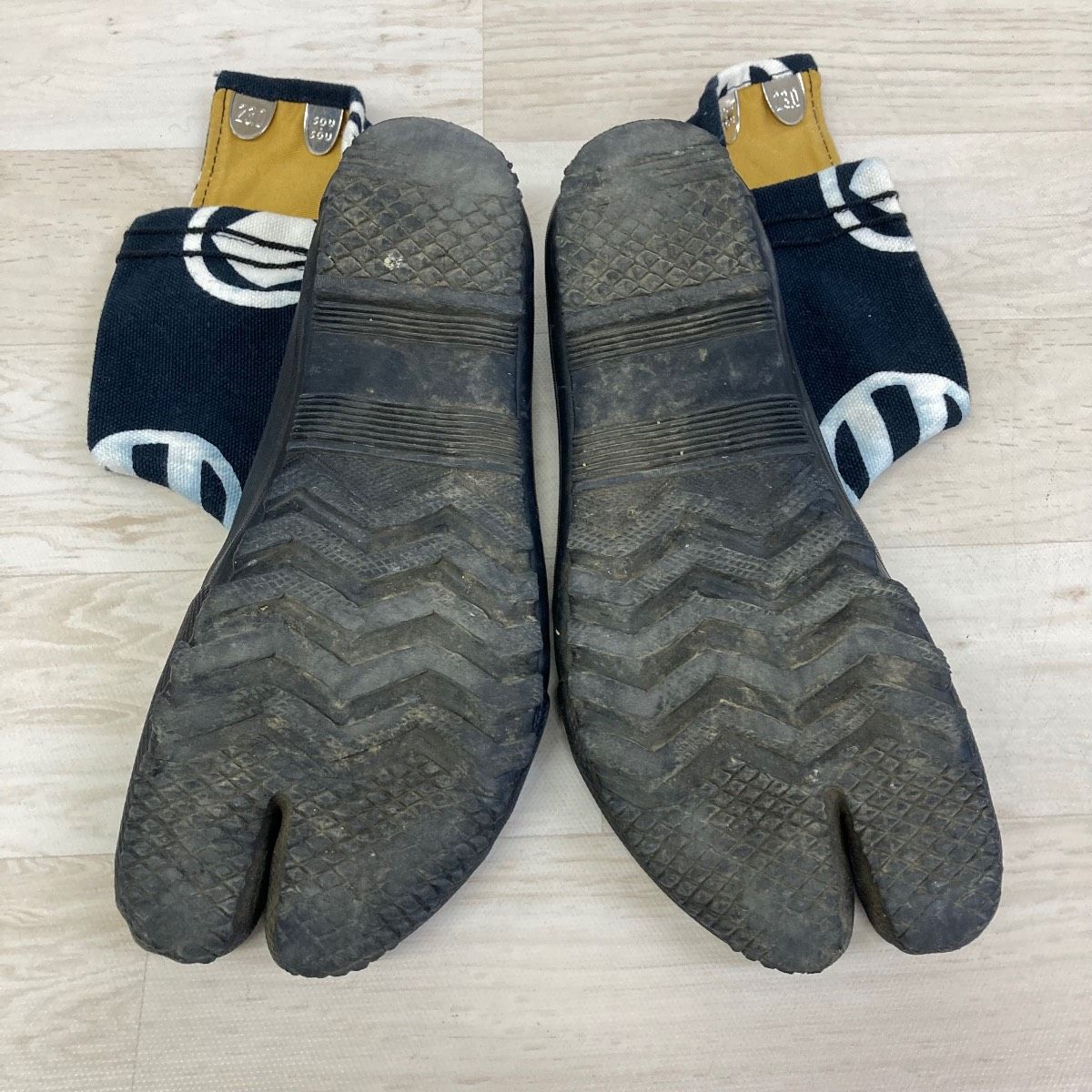 SOU・SOU/ソウソウ 地下足袋 足袋シューズ 23.0cm 総柄 ネイビー系