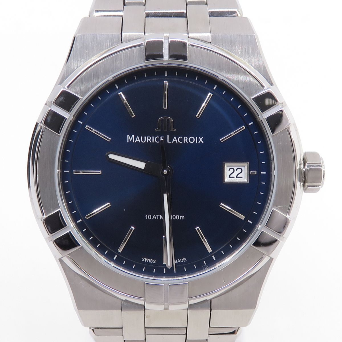 MAURICE LACROIX モーリス・ラクロア AIKON QUARTZ アイコン クォーツ AI1108-SS002-430-1 腕時計 ※中古
