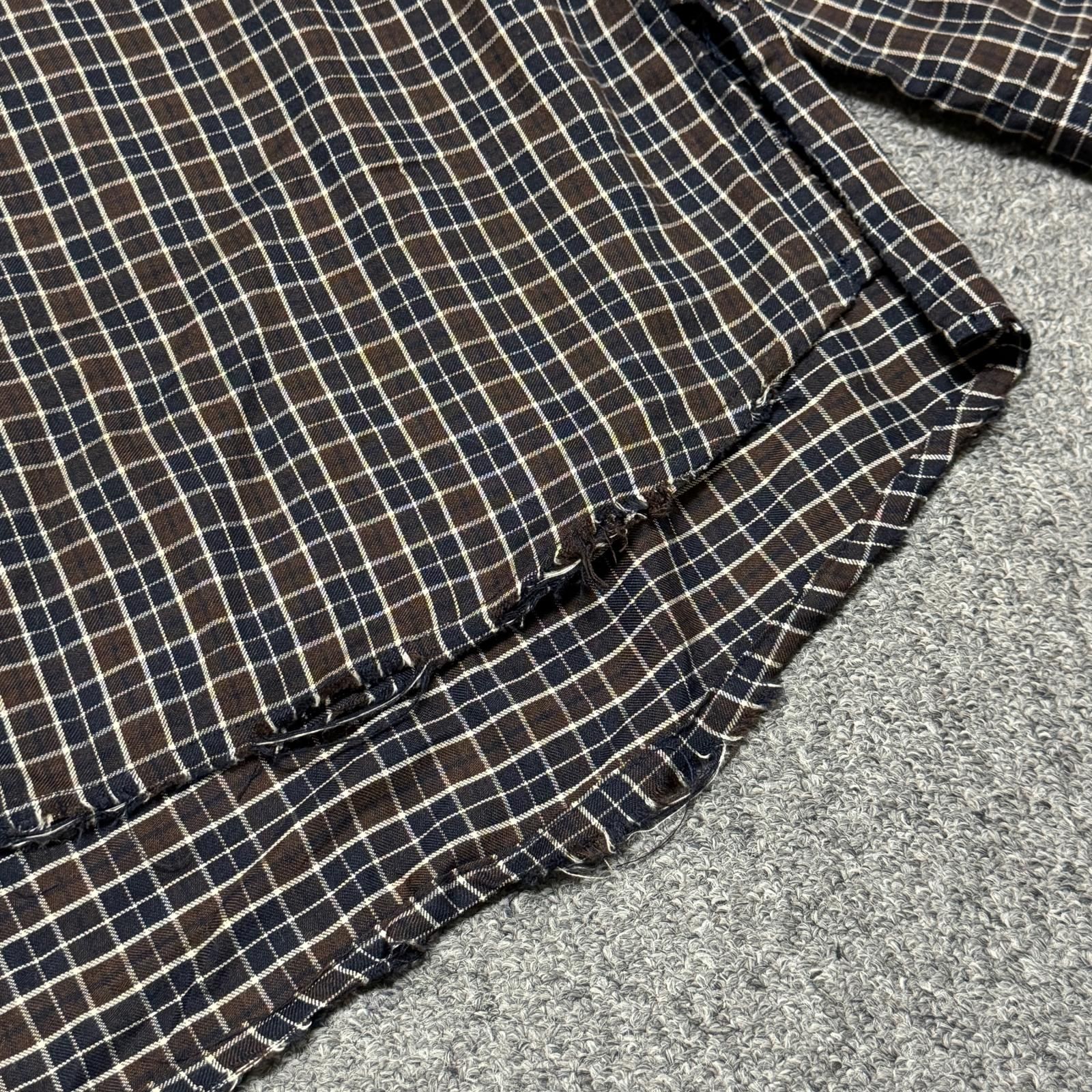 参考上代40700円 ANCELLM 26SS NEL CHECK OVER WORK SHIRT ネル 