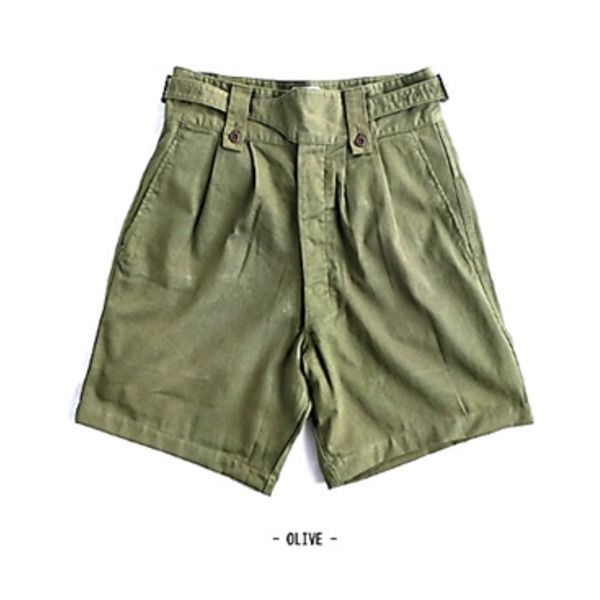 オーストリア軍 1960's グルカ 半パンツ レプリカ 1 Sサイズ相当 オリーブ 綿100％ ミリタリーパンツ ミリタリーウェア ショーツ メンズ サバゲー アウトドア カジュアル