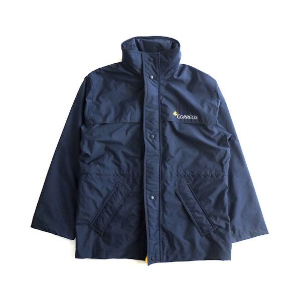 スペイン CORREOS コレオス 前立て 三重式 ナイロン 防水 ジャケット XS 日本サイズ M相当 ネイビー 未使用 デッドストック ファッション メンズ レディース カジュアル