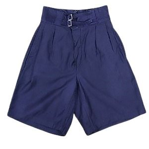 イタリア軍放 グルガ ショートパンツ 6（66cm） ネイビー 綿 コットン 未使用 デッドストック ミリタリーウェア 軍モノ ショーツ メンズ サバゲー アウトドア カジュアル
