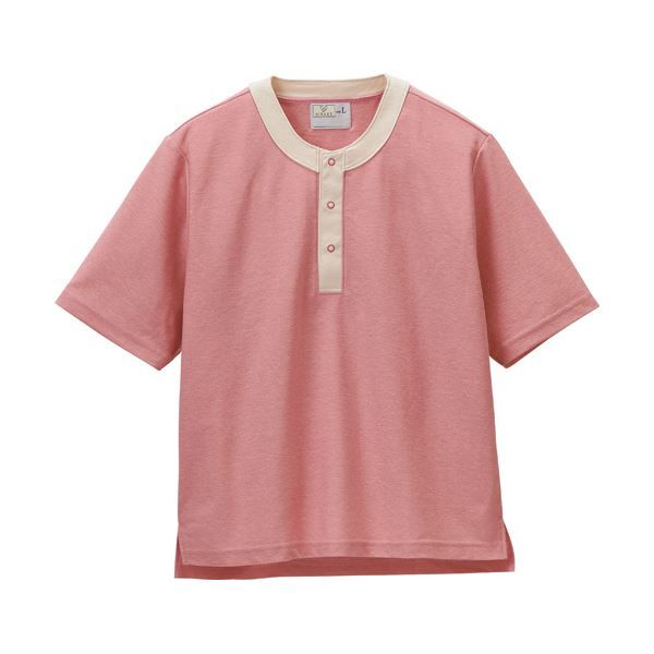 トンボ 半袖シャツ クレープ防縮ニットピンク Sサイズ CR811-14-S 1着 Tシャツ カジュアル 通勤 普段使い