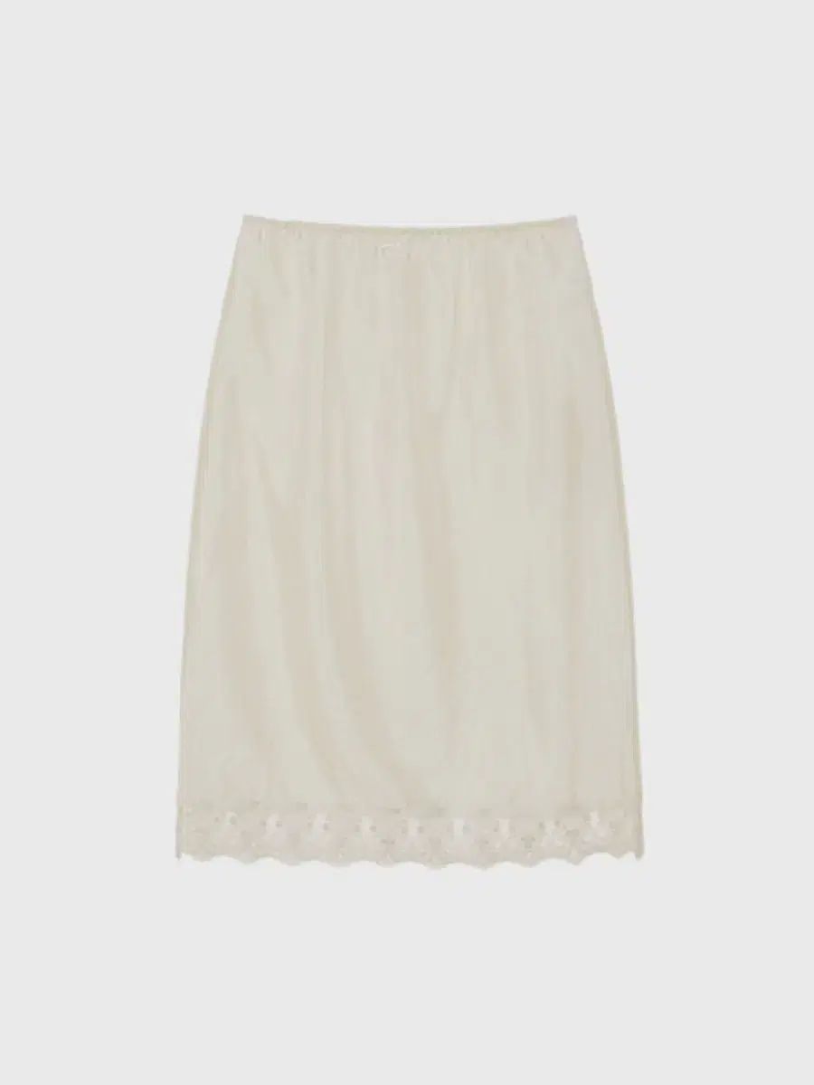ウールsi レース silky skirt (ivory)