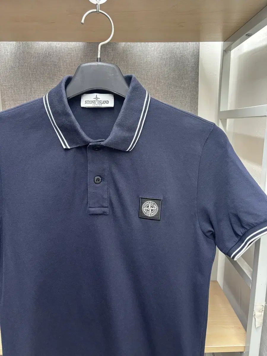 STONE ISLAND ストーンアイランド ネイビー 半袖 カラーTシャツ QR 正規品