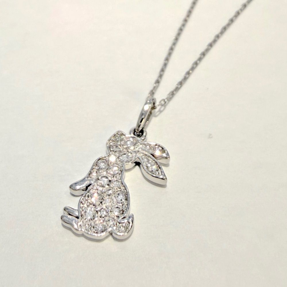 ★新品★未使用★ダイヤモンド★PLATINUM★プラチナ★ダイヤモンド★うさぎ★ウサギ★兎★ラビット★バニー★卯年★ペンダント★ネックレス★１点限り★